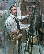 Lovis Corinth Selbstportrat im Atelier oil